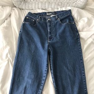Vintage Stretch High Waisted Straight Leg Jeans